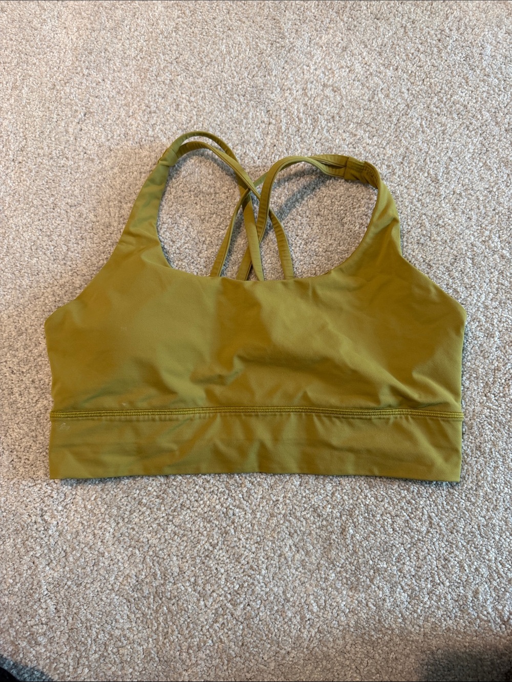 lululemon athletica Olive Green Strappy Sports Bra